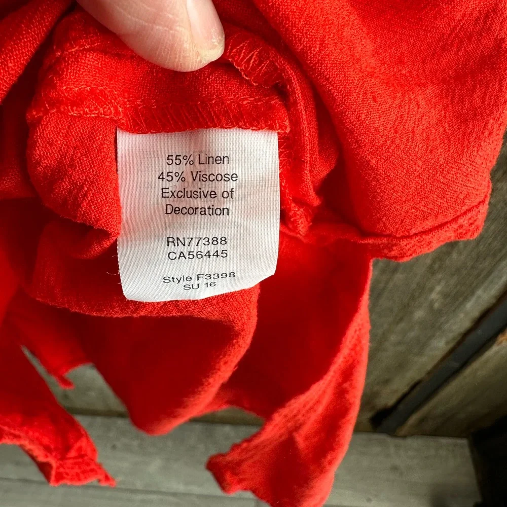 Madewell Red Dress with Belt - Picture 8 of 9
